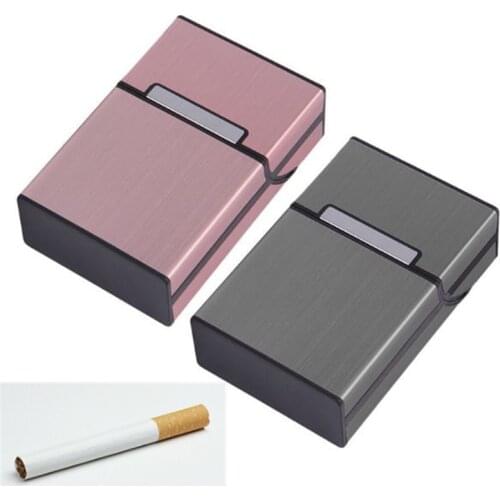 New Ultra Thin Fashion Pipe Creative Personality Cigaret Case Slim Metal Cigarette Box Aluminum Gift Box Mini Cigarette Holder