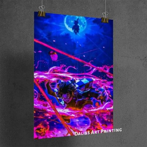 Canvas Anime Tanjirou Demon Slayer Pictures Home Decoration Paintings Poster HD Prints Wall Art Modular Living Room Framed