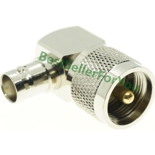 Right angle UHF male PL-259 PL259 Male to BNC female 90 degree L Type Adapter connector