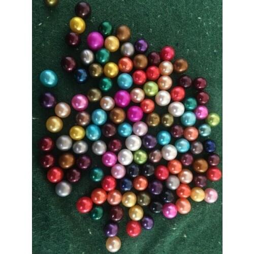 7-8MM Genuine Cultured Round Pearl Circle Beads DIY Loose Beads For Bracelet Or Necklace Making Wholesale 20pcs/lot LR017