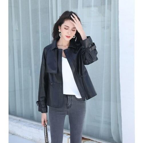 Quality Free shipping,2020 women Genuine leather jacket.fashion female sheepskin jacket,casual comfortable leather coat