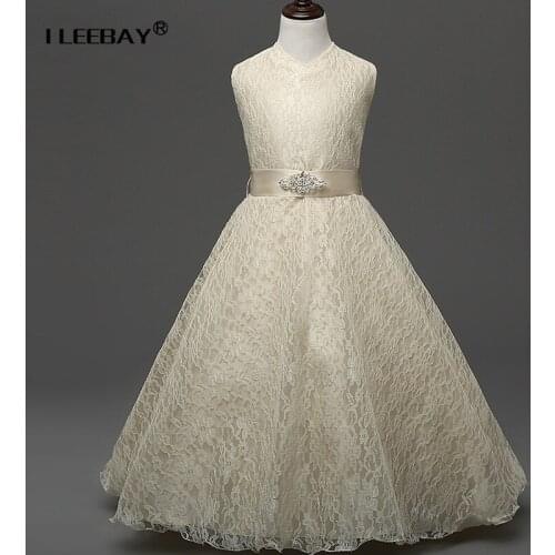 2018 Girl Wedding Elegant Dress Formal Dress For Girls Kids Birthday Party Vestido Child Fancy Frocks Teenager Princess Dress