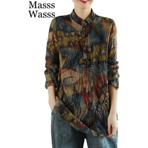 Блузки на пуговицах Masss Wasss China At AliExpress