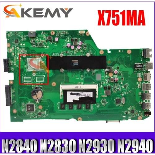 X751MA With N2840 N2830 N2930 N2940 Pentium CPU mainboard REV2.0 For ASUS X751MA X751M X751MD X751MJ laptop motherboard Test OK