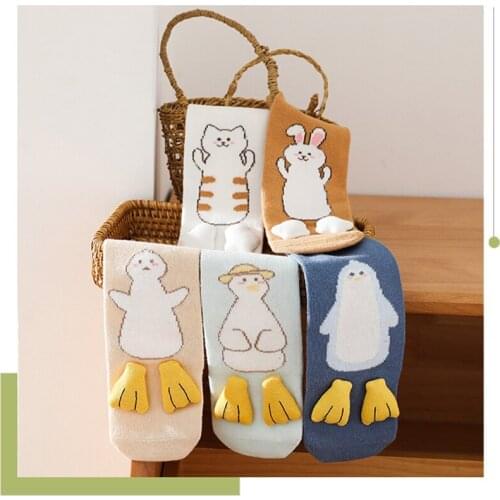Cute Cartoon Animal Long Baby Sock Soft Breathable Cotton Infant Floor Sock Autumn Winter Newborn Sock For Baby Girl Boy Gift