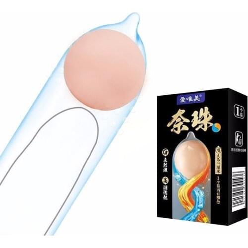 Beads Condoms for Penis Extender Reusable Ball Penis Sleeve Delay Lasting Cock Ring Safer Contraception Condoms for Men