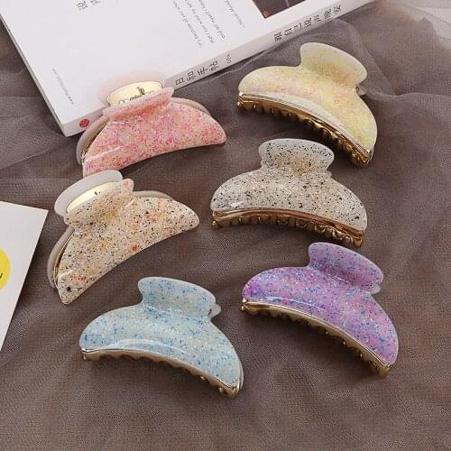 Fashion Women Girls Acrylic Hair Claws Clips Headwear Big Size Women Hair Accessories Ornament