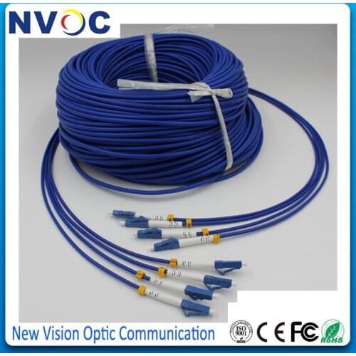 200M 4Core SM G652D,4.0mm,PVC Jacket,LC/UPC-LC/UPC Armoured Fiber Jumper,LC UPC Armored Gopher Protected Fiber Cable Patch Cord