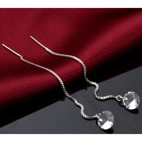 Pendientes silver-plated jewelry mujer earrings brincos plata earing long orecchini oorbellen women a1t3 jewelry 234