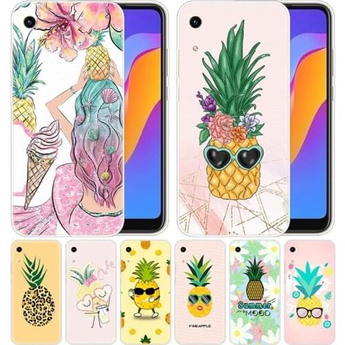 Luxury Soft Silicone Case Cartoon cute pineapple for Huawei Honor 9X 8A 7A 20 Pro 7X 8X 7S 8S 8 9 10 Lite View 20 20i 10i Play