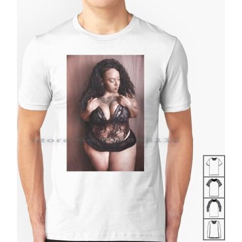 Sexy Plus , Bbw , Thick , Plussize , Ebony , Curvy Black , African American Women T Shirt 100% Cotton Sexy Big Girl Kitty Cat
