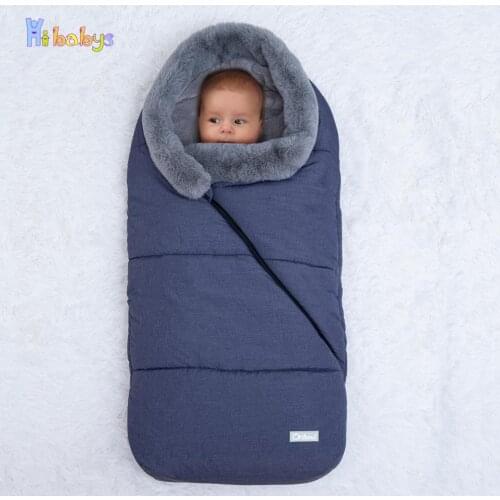 Winter Baby Sleeping Bag Newborn Windproof Stroller Extract Envelope Infant Cocoon For Sleep Warm Thicken Stroller Sleep Sacks