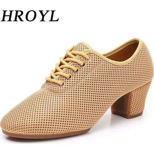 2020 New Unisex Latin Dance Shoes Super Breathable Ballroom Dancing Shoes Soft-Sole Non-Slip Heel 3/5CM Tango Dance Shoes HROYL