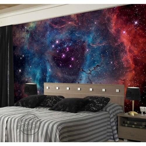 The universe stars 3d custom wallpaper murals papel DE parede for KTV bar restaurant bedroom ceiling living room tv sofa wall