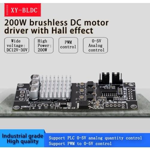 XY-BLDC DC 12~30V 200W Three-phase DC Brushless With Hall Motor Controller Module PWM Motor Drive Board Forward Reverse