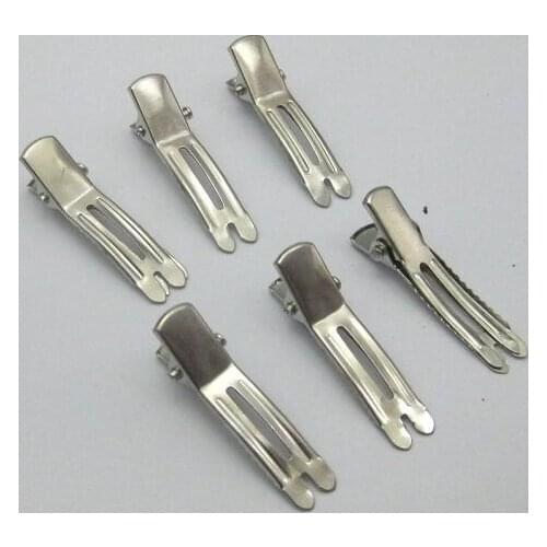 50 Double Prong Alligator Hair Clips KORKER PINCH BOW