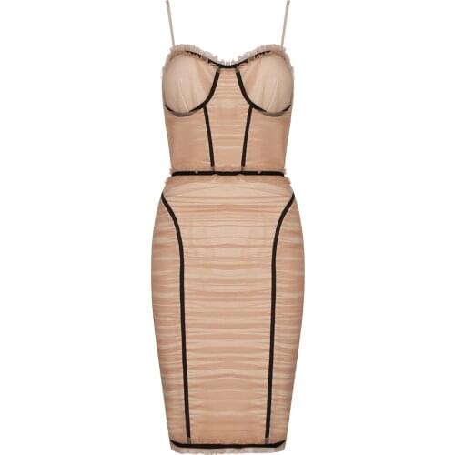 2021 Summer New Women Bandage Dress Sexy Lace Sleeveless Spaghetti Strap Mini Dress Celebrity Club Party Vestidos