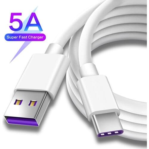 10pcs/lot 5A Type-C Cable Original Fast Charging 5A USB C Data Cable For Redmi 10X Huawei P20 Pro Mats 20 Pro USB Honor V10