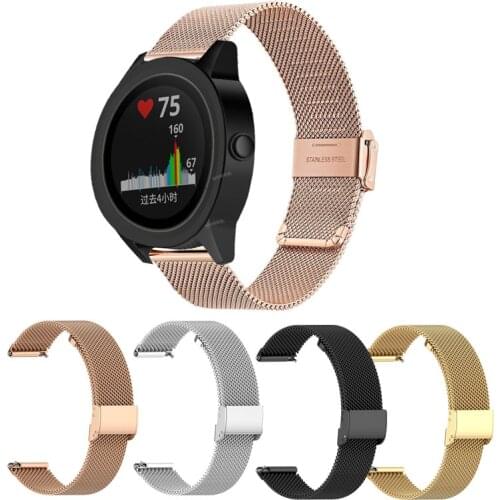 For Garmin Vivoactive 3 4 4S Strap Milanese Metal Watch Band For Garmin Accessoires Forerunner 245/645 Vivomove HR Venu Bracelet