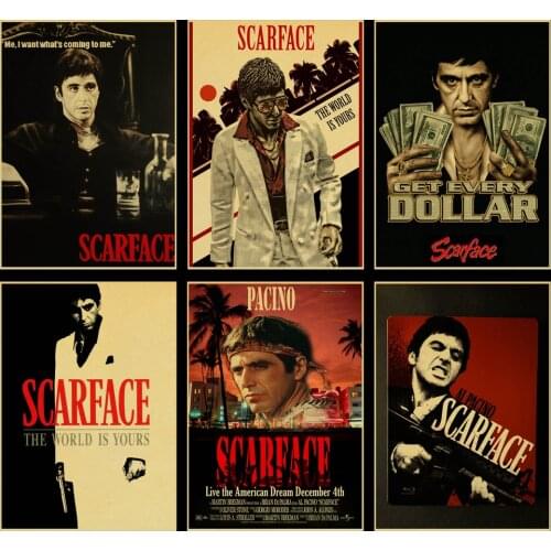 Scarface Movie Posters Good Quality Painting Vintage Poster Kraft Paper For Home Bar Wall Decor/Stickers Painting