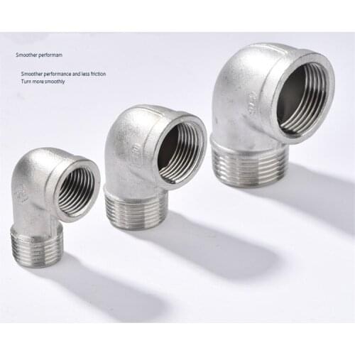304 stainless steel 90 degrees pipe fittings 1/4'' 1/2'' DN8 DN10 DN15 DN20