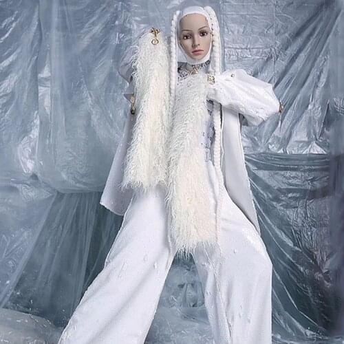 Gogo Dancer Accessories Adult Holographic Performance Costume Pole Dancing Clothes Western Wear DJ DS Clubwear Qrag Queen DL7721