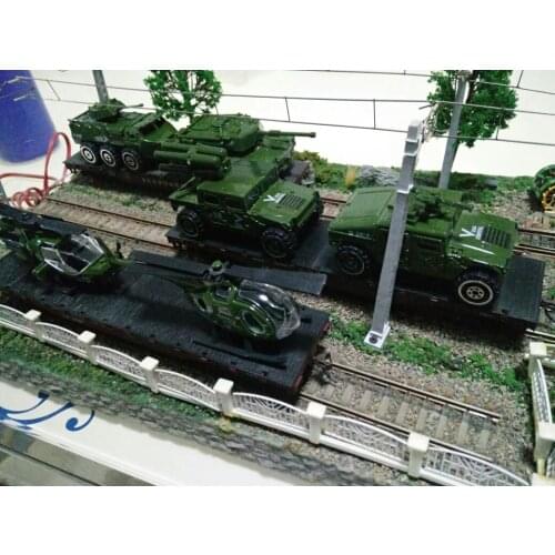 HO1:87 6pcs scale model truck with green color