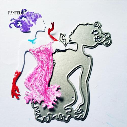 Beautiful dancer Scrapbooking DIY Easter wedding album cards paper die metal craft stencils punch cuts dies cutting