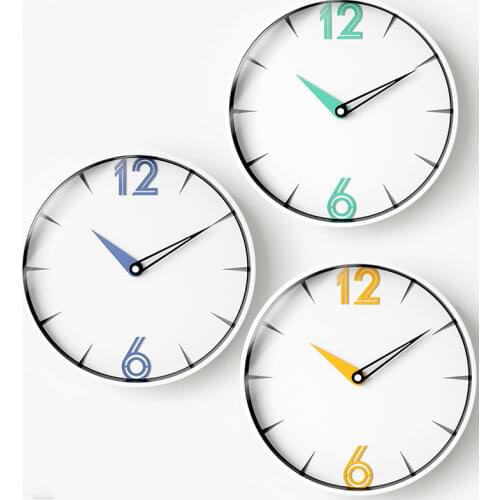 Creativity Nordic Glass Luxury Wall Clocks Living Room Silence Small Wall Clocks Round Simple Modern Horloge Fashion Art EK50bgz