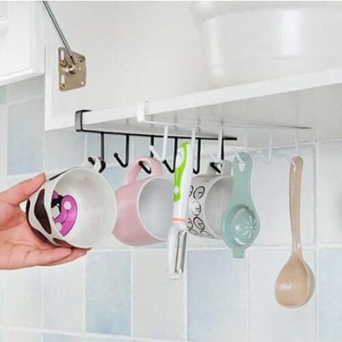 Kitchen Organizer And Storage Rack Hanging Hooks Cup Cooker Dish Shelf Organizer Holder For Bathroom Kitchen Accessories 9