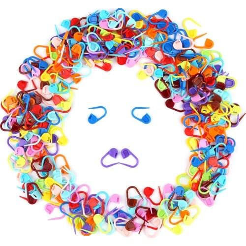 LMDZ 100pcs 10Colors Plastic Safety Locking Stitch Markers Knitting Markers Crochet Clips Stitch for Knitting DIY Sewing Craft