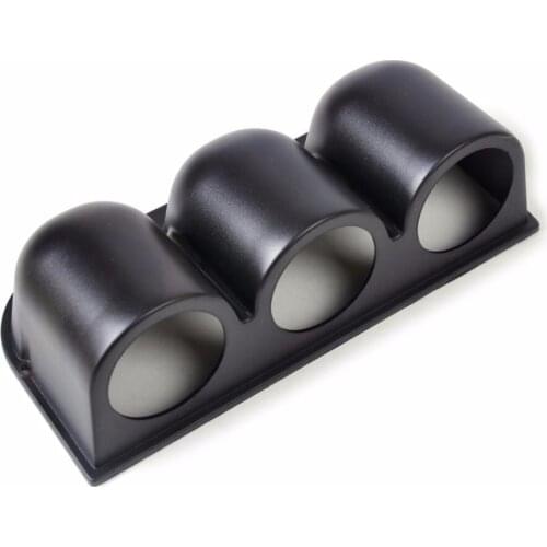DRAGON GAUGE Black 52mm Triple Dash Gauge Pod Mount Holder For Car Gauge