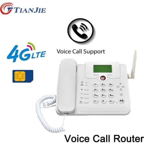 TianJie 4G 3G GSM Voice Call VoLTE Router Wireless Fixed Telephone Landline Router Mobile Hotspot Wifi Modem With LAN Port