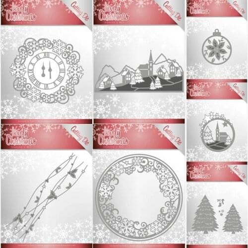 Mmao Crafts Metal Steel Cutting Dies New Christmas bell tree house Stencil For DIY Scrapbooking Paper/photo Cards Embossing Dies