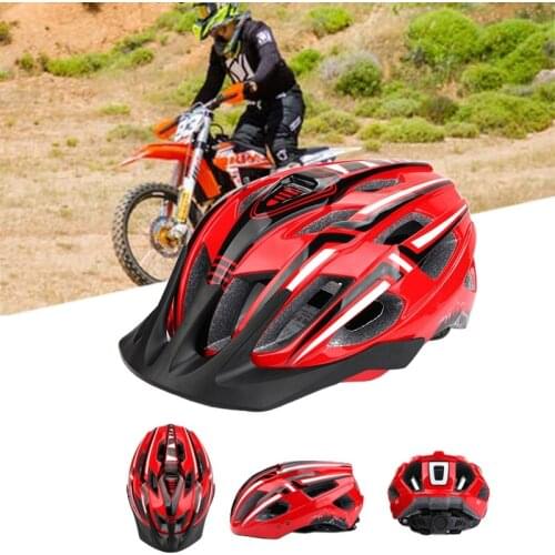 MTB Mountain Riding Bicycle Cycling Safety Cap Hat LED Light MTB Bike Helmet For Men Women Unisex