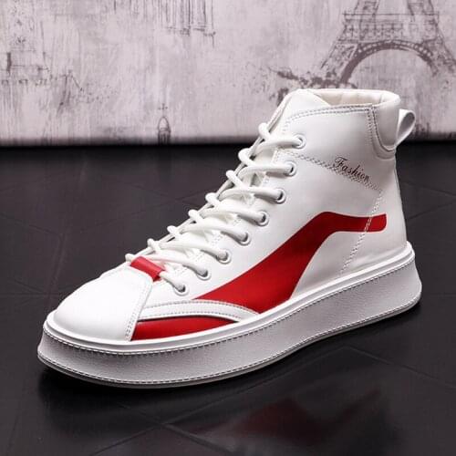 Stephoes Men Fashion Casual Thick Bottom Ankle Boots Spring Autumn Luxury Designer Youth Trending High Top Leisure Sneakers