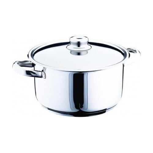 Stainless Steel 22cm High Quality Pot Soup Stock Saucepan Stewpot with Lid Made in Turkey