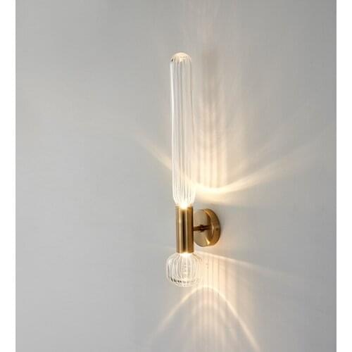 Nordice nicho de parede bathroom light wood bedside bedroom aisle wall lights for home espelho