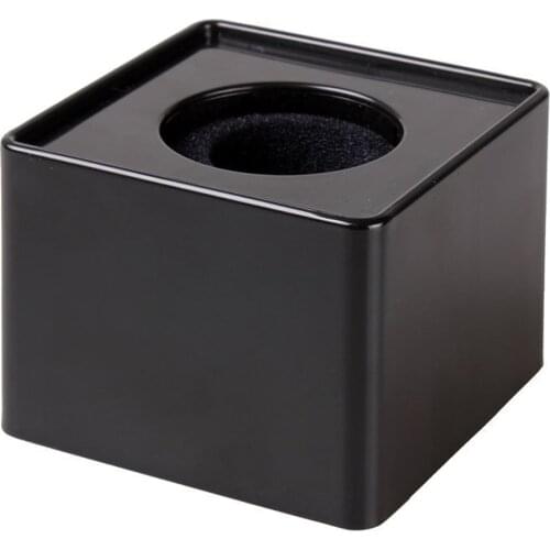 New Hot Sale 1pc Black ABS Mic Microphone Interview Square Logo Flag Station