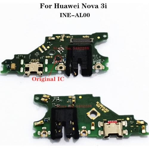 Original USB Charging Port Dock Flex Cable For Huawei Nova 3i INE-AL00 Quick Charge Charger Plug With Microphone Headphone Jack