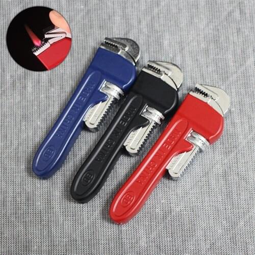 Creative Pipe Wrench Shape Lighter Windproof Torch Lighter Red Flame Gas Refillable Funny Gift for Friends