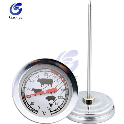 Food Grade Stainless Steel Instant Read Probe Kitchen Thermometer BBQ Food Cooking Meat Gauge Kitchen Oven thermometer