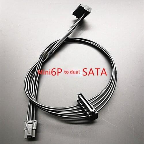 PC mini 6P small 6 pin hard drive power cord motherboard 6Pin to sata 6P to dual SATA 6Pin to SATA power cord