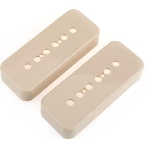 Musiclily Pro Plastic P-90 Soapbar Guitar Pickup Covers for USA Gibson, Cream (Set of 2)
