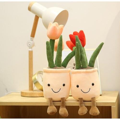 Tulip Plush Toy Ornaments Simulation Flower Shape Image Desk Decoration Room Decoration Girlfriend Birthday Gifts Holiday Gifts