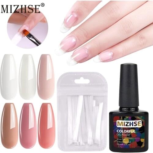MIZHSE Extension Transparent Color Poly Nail Gel Builder Gel Set Soak Off UV Gel Extension For UV Lamp Make UP Manicure Nail Art