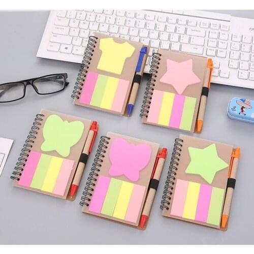 Notebook Portable Notes Memo Agenda Planner Book with Pen Daily Schedule Organizer Brief Lines School Stationery Student