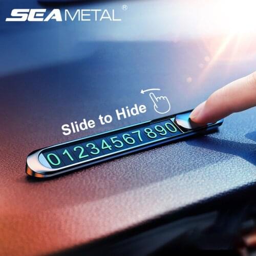 Hidden Car Temporary Parking Card Luminous Phone Number Card Plate 126mm*17mm Car Phone Number Plate Auto Products Accessories