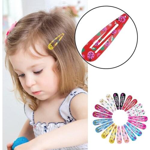 20Pcs/set Children Girls Cute Printed Hairpins Hair clips Headwear Snap-on Hairclips Hairbands Barrettes Kids Hair Accessories