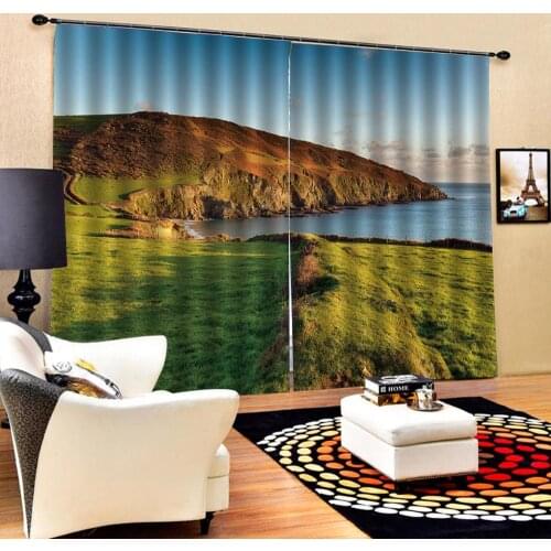 Landscape curtains nature scenery curtains Customized 3D Blackout Curtains Living Room Bedroom Hotel Window curtains